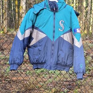 Pro Player Teal and Navy Bomber Jacket